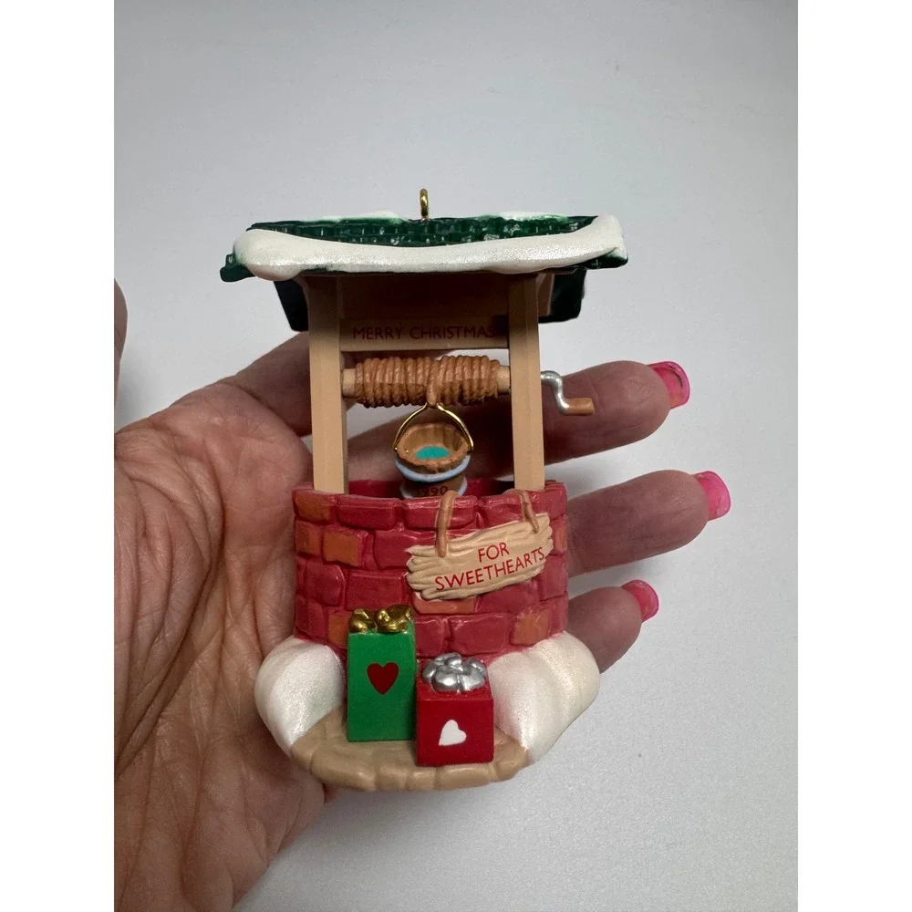 Vintage 1990 Hallmark Keepsake Ornament Sweetheart Wishing Well Dated QX4893
